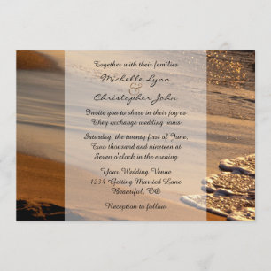 Belo Sunset, Sandy Beach, Convite de casamento Sur