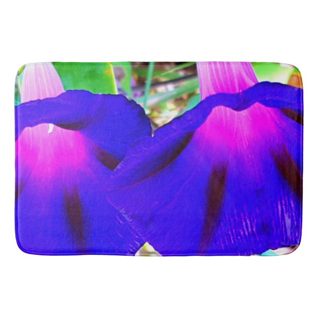 Belo tapete com flores roxas (Frente)