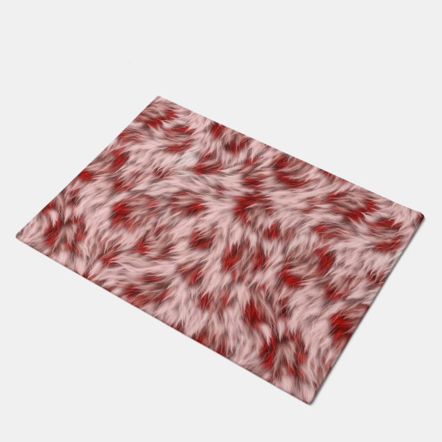 Belo tapete de design Abstrato Vermelho e Rosa (Inclinado)