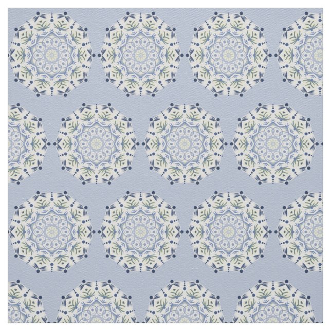Belo tecido de mandala azul e amarelo (Modelo)