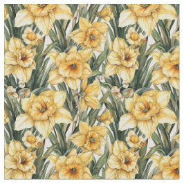 Belo tecido de padrão amarelo Daffodil sem costura