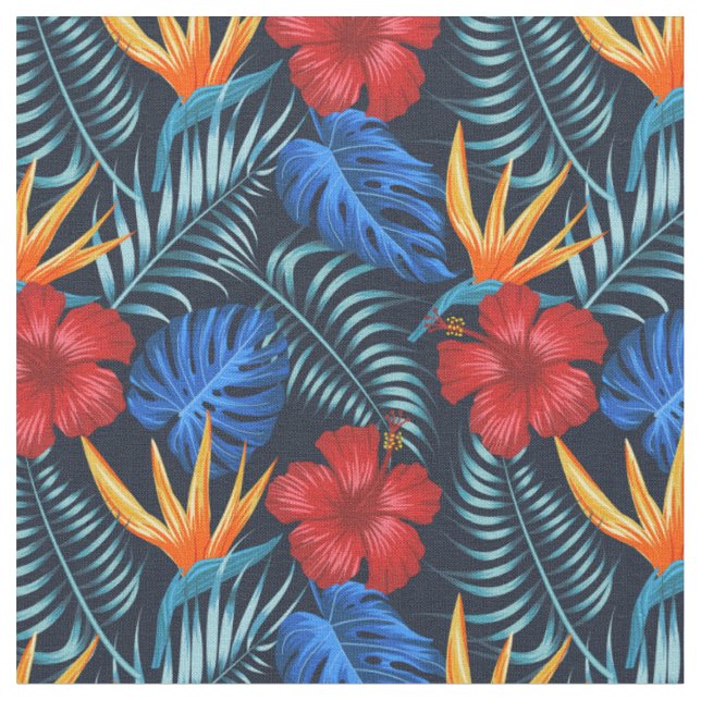 Belo Tecido tropical brilhante vibrante (Detalhe)