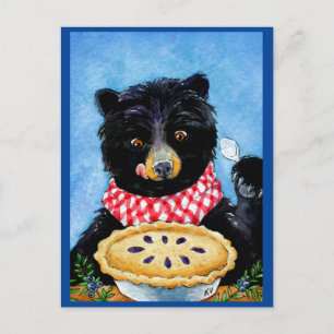 Belo Urso Negro Engraçado com cartão postal de t