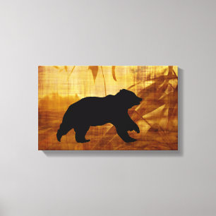 Belo Urso Silhouette Canvas Art