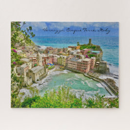 Belo Vernazza, Itália Quebra-cabeça do Jigsaw