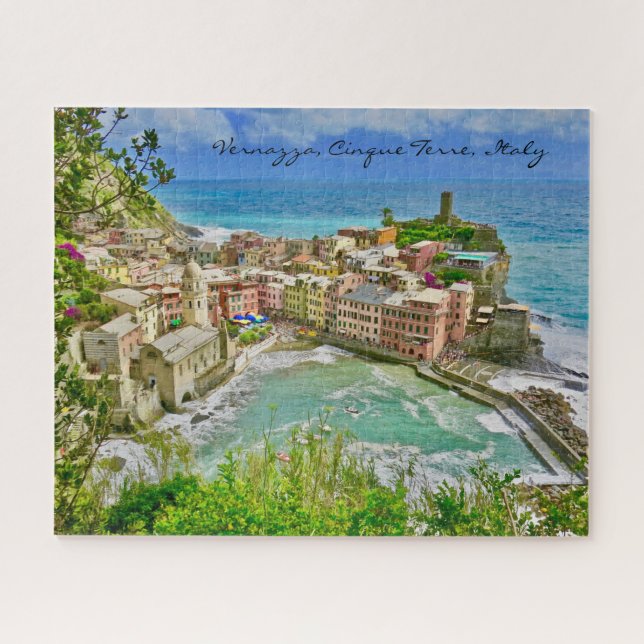 Belo Vernazza, Itália Quebra-cabeça do Jigsaw (Horizontal)
