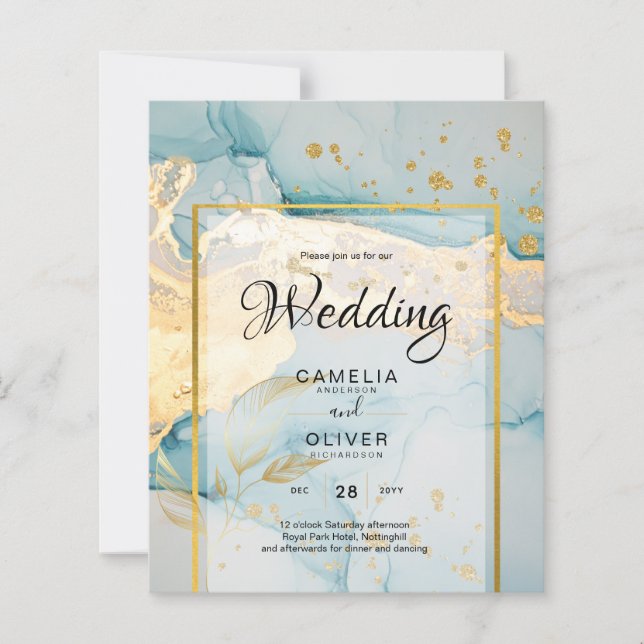 Belo Vidro Dourado Turquesa (Frente)