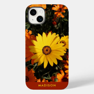 Belo Yellow Orange Flowers Nome Personalizado