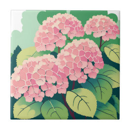 Belos Arbustos de Hortênsia Rosa