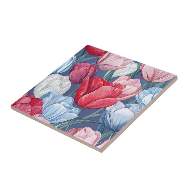 Belos Azulejos Cerâmicos De Tulip Para Decoração D (Lateral)