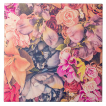 Belos Azulejos de fundo floral cerâmicos