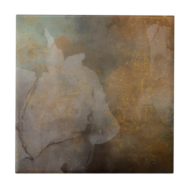 Belos azulejos de ouro castanho (Frente)