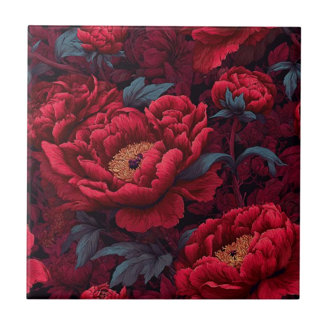 Belos Azulejos De Peões Vermelhos Para Backsplash (Frente)