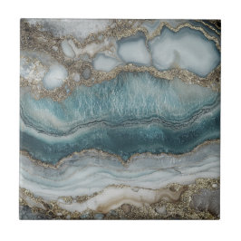 Belos azulejos de prata azul