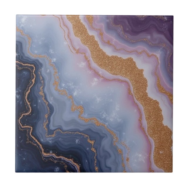 Belos azulejos roxos de ouro cor-de-rosa (Frente)