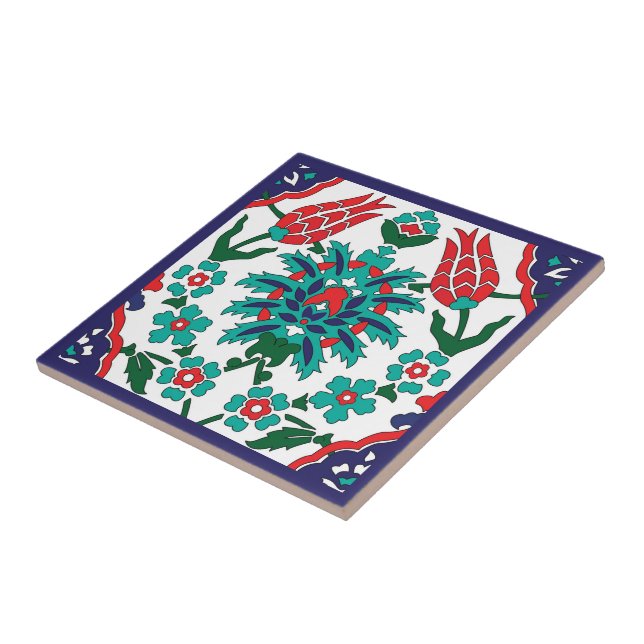 💙 ❤️ 💚 Belos azulejos Turcos, fundo azul (Lateral)