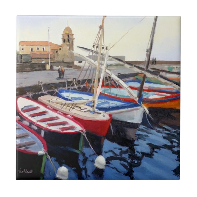 Belos Barcos Vermelhos Laranjas Azuis Verdes (Frente)