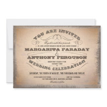 belos convites para casamentos vintage tipográfico