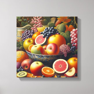 Belos Frutas de vida estática pintando canvas de a