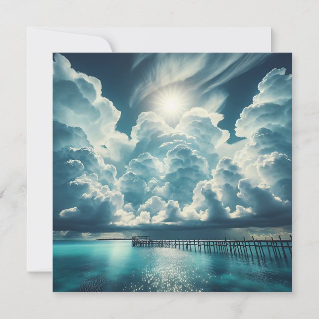 Belos oceanos, Boca e Nuvens Fluffy (Frente)