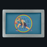 Belt Buckle<br><div class="desc">Cor: Vista sua autoexpressão com esta fivela de cinta retangular personalizada. Impresso em cheio, cor vibrante e acabado com um revestimento resistente a UV e impermeável, sua imagem será exibida lindamente contra esta fivela de cinta prateada queimada por anos. Esta fivela de cinto chega num saco de feltro preto que...</div>