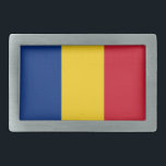 Belt Buckle com bandeira da Romênia<br><div class="desc">Belt Buckle elegante com bandeira da Romênia. Este produto é personalizável.</div>