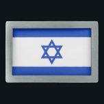 Belt Buckle com Bandeira de Israel<br><div class="desc">Belt Buckle elegante com bandeira de Israel. Este produto é personalizável.</div>