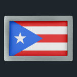 Belt Buckle com bandeira do Estado de Porto Rico<br><div class="desc">Belt Buckle elegante com bandeira de Porto Rico. Estados Unidos da América Este produto é personalizável.</div>
