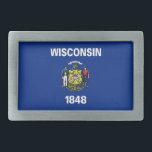 Belt Buckle com Bandeira do Estado de Wisconsin<br><div class="desc">Adicione um toque do orgulho de Wisconsin à sua roupa com a nossa fivela de cinto exclusiva com a bandeira de Wisconsin! Feito com estilo e durabilidade em mente, esta fivela de cinto é mais do que um acessório funcional; é uma celebração do patrimônio e orgulho cultural de Wisconsin. O...</div>