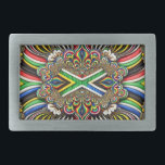 Belt Buckle com Design de cores sul-africanas<br><div class="desc">Melhore sua coleção acessória com um toque de orgulho sul-africano com nossa exclusiva fivela de correia com as cores vibrantes da África do Sul! Feito com precisão, esta fivela de cinto é mais do que uma peça de moda; é uma declaração de patrimônio e orgulho cultural. O design ousado mostra...</div>