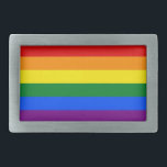 Belt Buckle com Sinalizador LGBT do Orgulho Arco-Í<br><div class="desc">Belt Buckle elegante com Sinalizador LGBT do Orgulho Arco-Íris. Este produto é personalizável.</div>