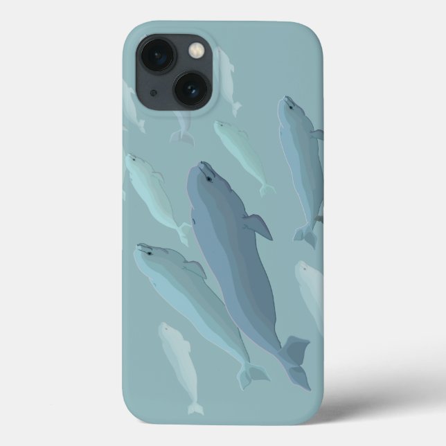 Beluga Whale Case iPad Whale Art Tablet iPad Case (Verso)