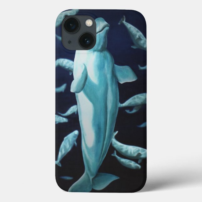 Beluga Whale Case iPad Whale Art Tablet iPad Case (Verso)