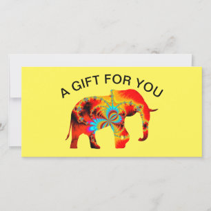 Bem-Estar Animal - Silhueta Elefante Fractal 1