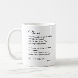 Bem relevante para a caneca de café poema da Alma