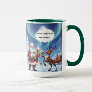 Bem Rudolph? Caneca de Natal AI Usada