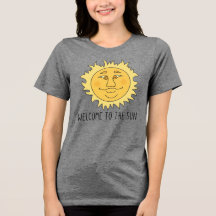 Bem-vinda Camiseta Tri-Blend Feminina do Sol
