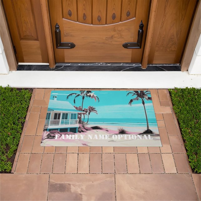 bem-vinda porta frontal personalização do tapete a (Ar livre)
