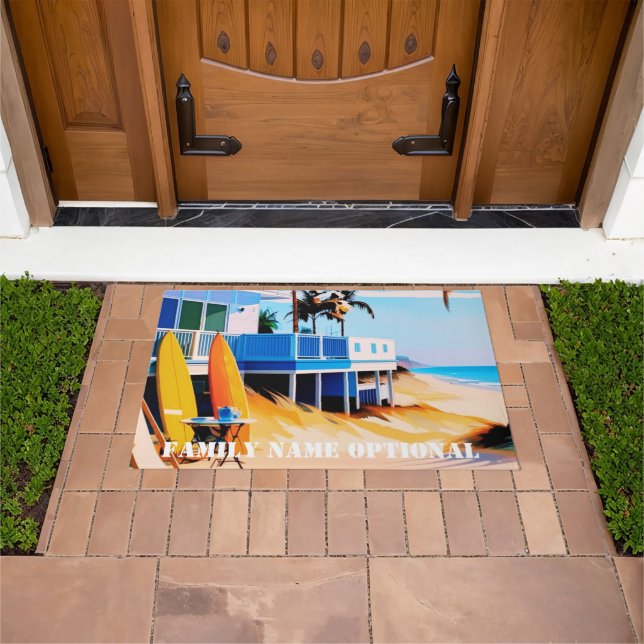 bem-vinda porta frontal personalização do tapete a (Ar livre)