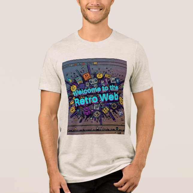 Bem-vindo à camiseta da web retrô (Frente)
