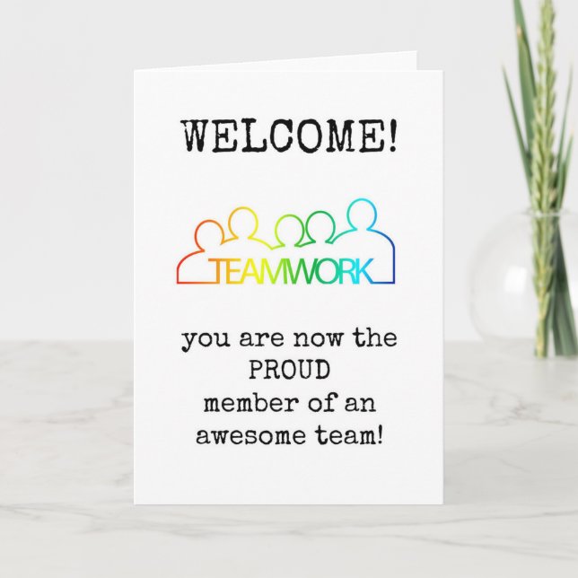 Bem-vindo à equipe, novo cartão de funcionário (Frente)