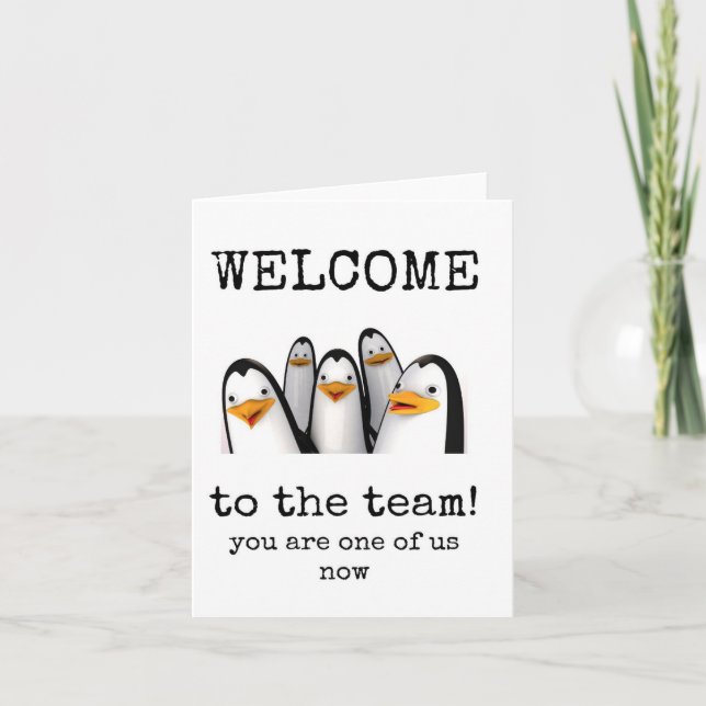 Bem-vindo à equipe, você é um de nós agora, cartão (Frente)