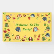 Bem-Vindo À Festa Amarelo De Suéter Feio