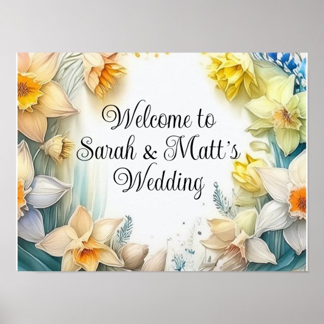 Bem-vindo à nossa poster de casamento (Frente)