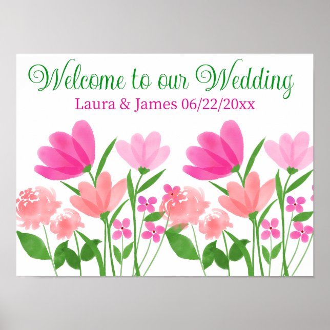 Bem-vindo à nossa poster de casamento (Frente)