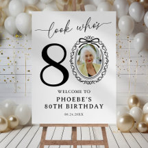 Bem-vindo ao 80º Aniversário Personalizado com Fot