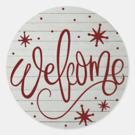 Bem-vindo ao adesivo redondo de férias