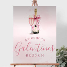 Bem-vindo ao Brunch Galentines Rosa Champanhe