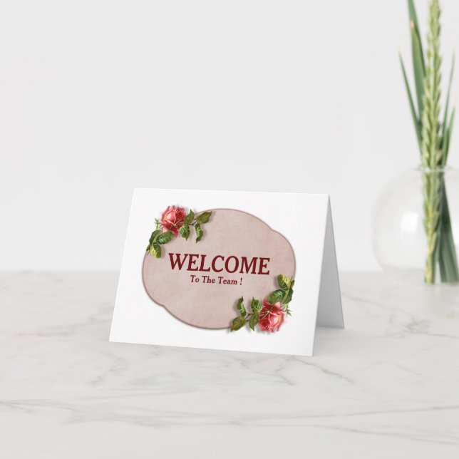 Bem-Vindo Ao Cartão De Equipe (Frente)