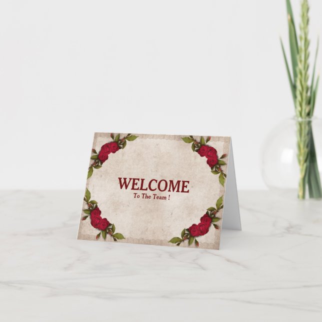 Bem-Vindo Ao Cartão De Equipe (Frente)